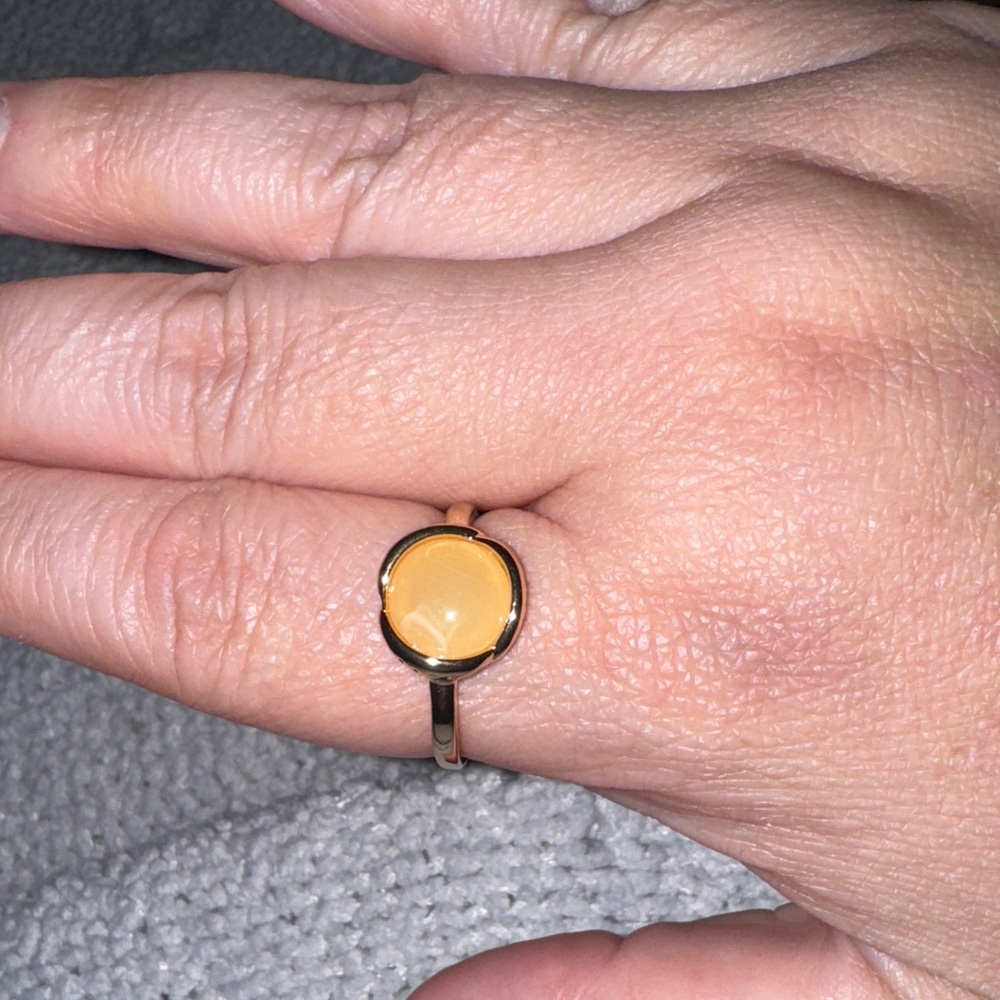 Torrid Gold Ring with Amber Stone